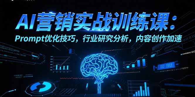 AI营销实战训练课：Prompt优化技巧，行业研究分析，内容创作加速-校睿铺