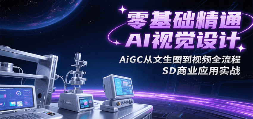 零基础精通AI视觉设计，AiGC从文生图到视频全流程，SD商业应用实战-校睿铺
