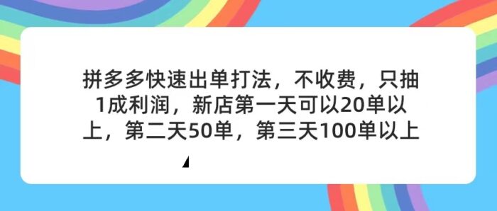 （11738期）拼多多2天起店，只合作不卖课不收费，上架产品无偿对接，只需要你回…-校睿铺
