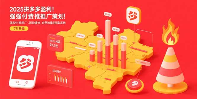 2025拼多多盈利地图：强付费推广策略/活动爆流/自然流量获取系统(7月更新-校睿铺