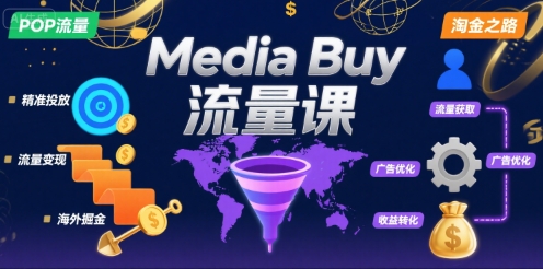 Media Buy之POP流量课，带你开启海外Media Buy淘金之路-校睿铺