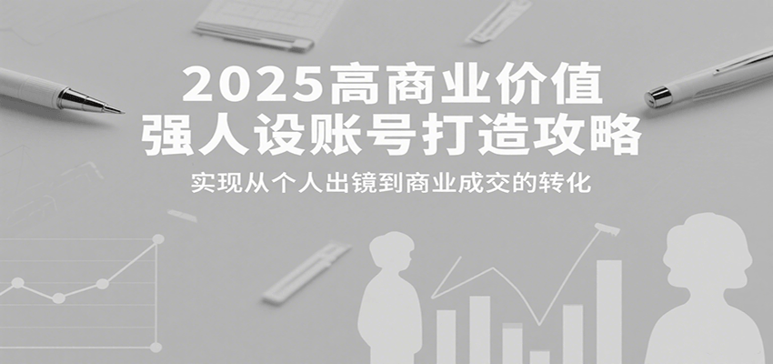 2025高商业价值强人设账号打造攻略，实现从个人出镜到商业成交的转化-校睿铺