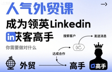 人气外贸课-成为领英Linkedin获客高手，你需要做对什么-校睿铺