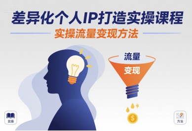 差异化个人IP打造实操课程，实操流量变现方法-校睿铺