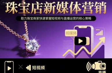 珠宝店新媒体营销，助力珠宝商家快速掌握短视频与直播运营的核心策略-校睿铺