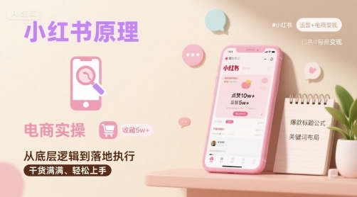 小红书原理以及详细实操流程，小红书电商教程-校睿铺