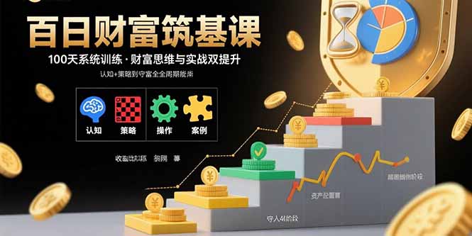 百日财富筑基课：认知+策略+实操+案例拆解  实现从创富到守富全周期能力-校睿铺