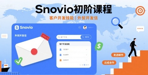 Snovio初阶课程，客户开发技能，外贸开发信-校睿铺