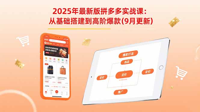 2025年最新版拼多多实战课：从基础搭建到高阶爆款(9月更新-校睿铺