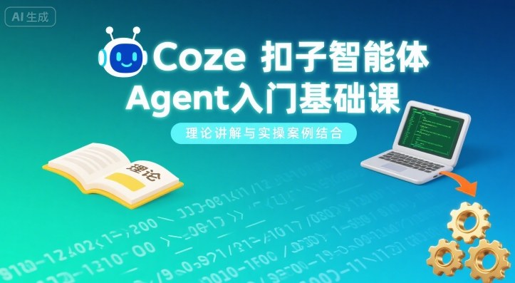 Coze扣子智能体Agent入门基础课，理论讲解与实操案例结合-校睿铺