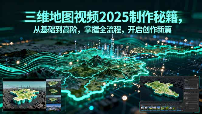 三维地图视频2025制作秘籍，从基础到高阶，掌握全流程，开启创作新篇-校睿铺