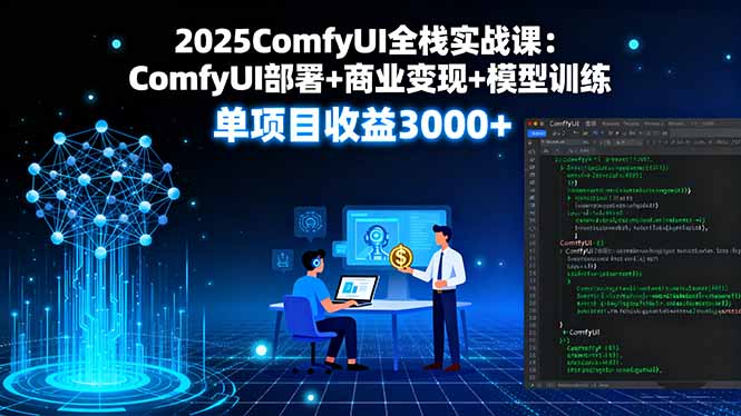 2025ComfyUI全栈实战课：ComfyUI部署+商业变现+模型训练，单项目收益3000+-校睿铺