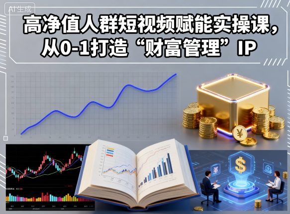 高净值人群短视频赋能实操课，从0-1打造“财富管理”IP-校睿铺