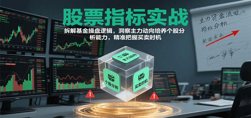 股票指标实战，基金操盘逻辑拆解，洞察主力动向培养个股分析能力把握买卖时机(更新)-校睿铺