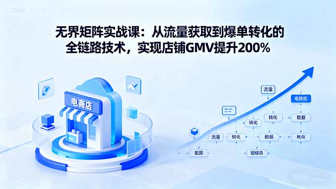 无界矩阵实战课：从流量获取到爆单转化的全链路技术，实现店铺GMV提升200%-校睿铺