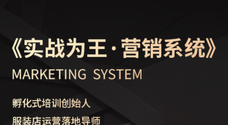 老杨·服装老板必修课《实战为王-营销系统》实现业绩被动式增长-校睿铺