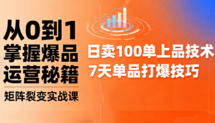 抖音小店爆品打造与矩阵裂变实战课-校睿铺