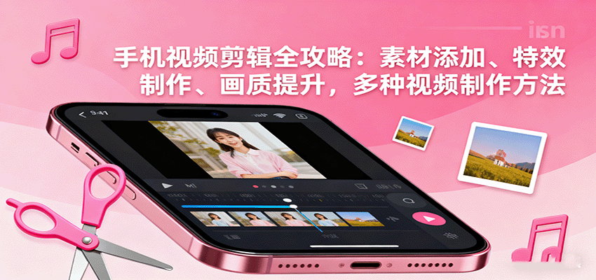 手机视频剪辑全攻略：素材添加、特效制作、画质提升，多种视频制作方法-校睿铺