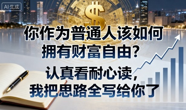付费文章：你作为普通人该如何拥有财富自由？认真看耐心读，我把思路全写给你了-校睿铺