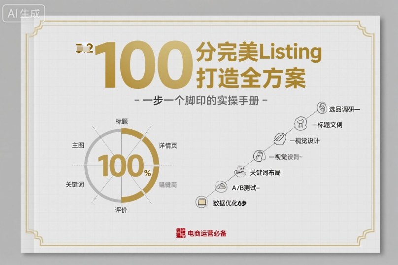 100分完美Listing打造全方案，想要完美listing必须是需要一步一个脚印的-校睿铺