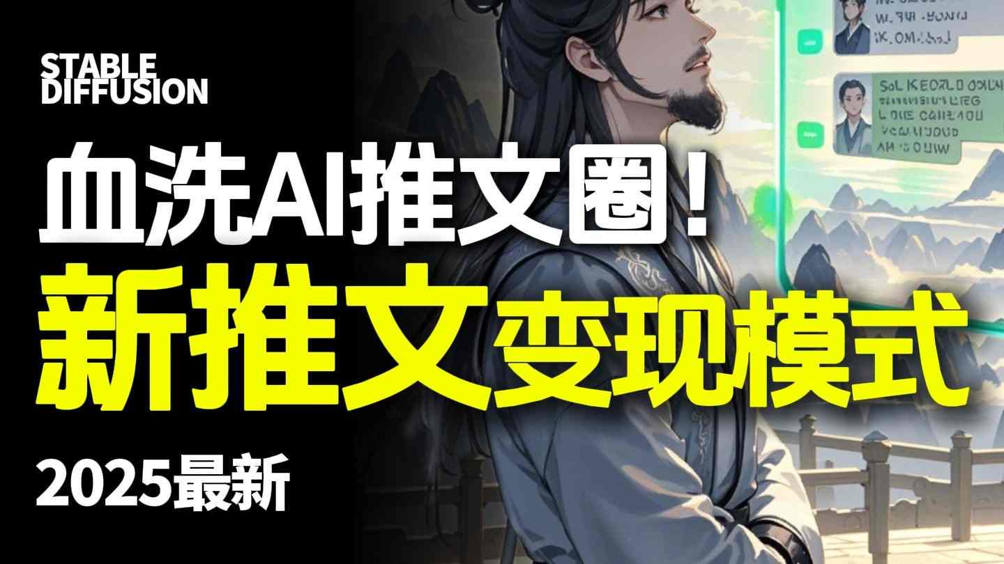 最新AI动态电影漫画小说推文，全流程实操教学，小白也能月入1W+-校睿铺