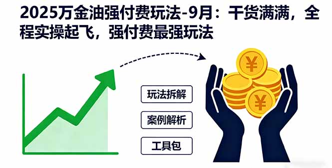 2025万金油强付费玩法-9月：干货满满，全程实操起飞，强付费最强玩法-校睿铺