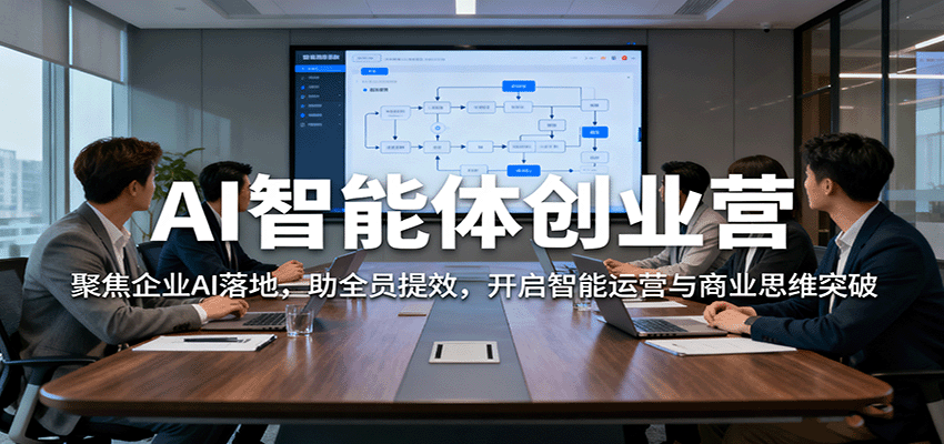AI智能体创业营：聚焦企业AI落地，助全员提效，开启智能运营与商业思维突破-校睿铺
