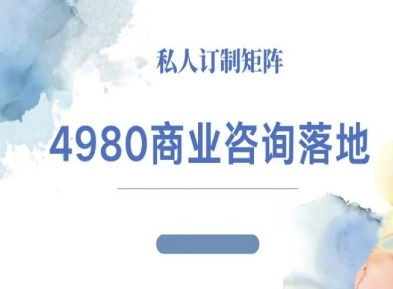 4980商业咨询师落地课程-ip运营高客单教程-校睿铺