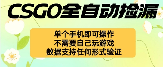 自动挂G捡漏，不用自己挂G不用玩游戏，一个手机即可操作，新手小白轻松月入1W+【揭秘】-校睿铺