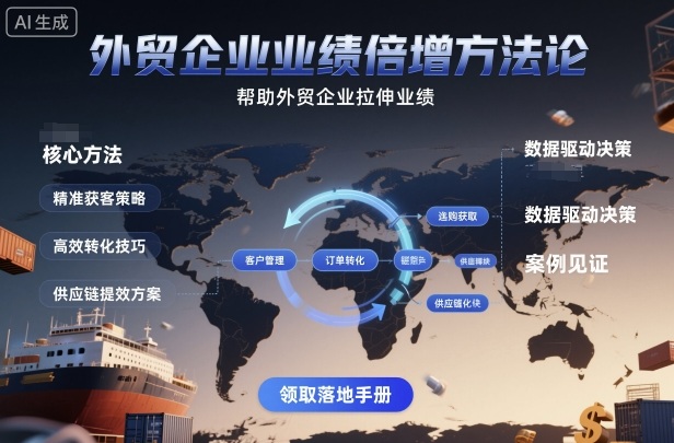 外贸企业业绩倍增方法论，帮助外贸企业拉伸业绩-校睿铺