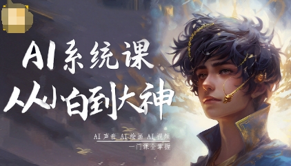 AI系统课程，从小白到大神系统学AI，AI声音-AI绘画-AI视频一门课全掌握-校睿铺