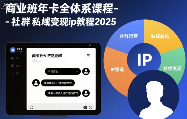 商业班年卡全体系课程-社群私域变现ip教程2025-校睿铺