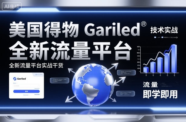 美国得物Gariled技术实战，全新流量平台​实战干货，即学即用-校睿铺