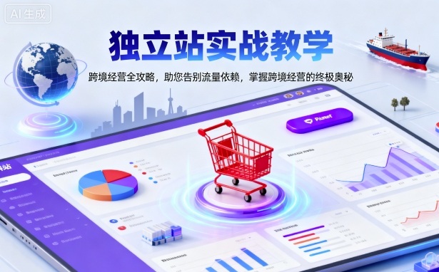 独立站实战教学，跨境经营全攻略，助您告别流量依赖，掌握跨境经营的终极奥-校睿铺