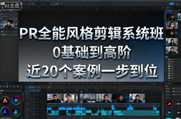 PR全能风格剪辑系统班，0基础到高阶，近20个案例一步到位-校睿铺