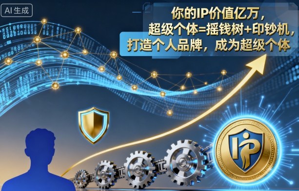 你的IP价值亿万，超级个体=摇钱树+印钞机，打造个人品牌，成为超级个体-校睿铺