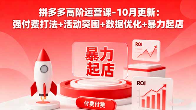 拼多多高阶运营课-10月更新：强付费打法+活动突围+数据优化+暴力起店-校睿铺