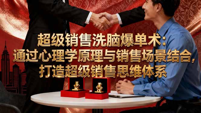 超级销售洗脑爆单术：通过心理学原理与销售场景结合,打造超级销售思维体系-校睿铺