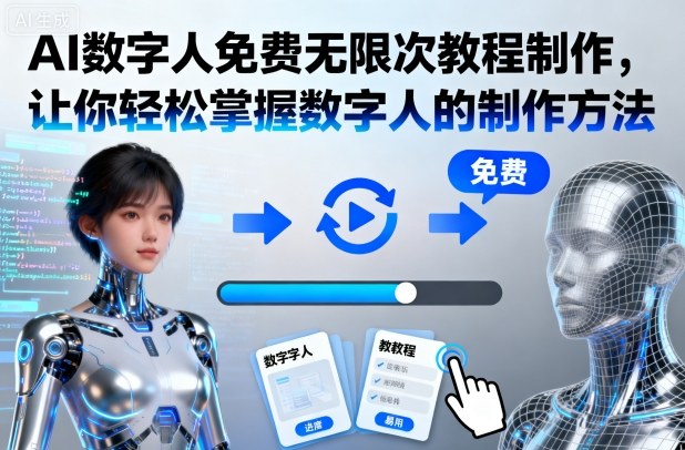 AI数字人免费无限次教程制作，让你轻松掌握数字人的制作方法-校睿铺