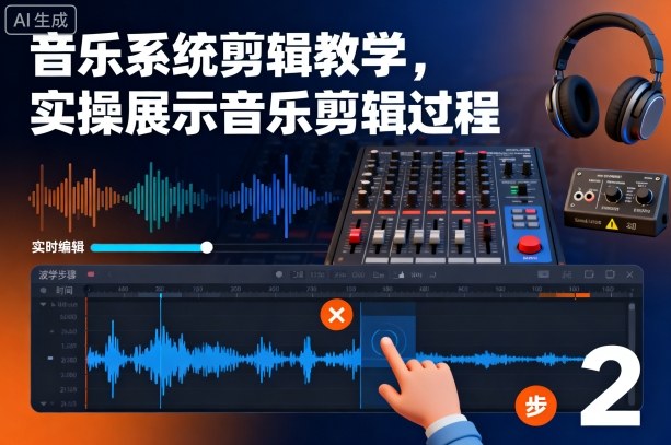 音乐系统剪辑教学，实操展示音乐剪辑过程-校睿铺