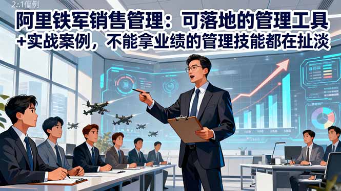 阿里铁军销售管理：可落地的管理工具+实战案例，不能拿业绩的管理都在扯淡-校睿铺
