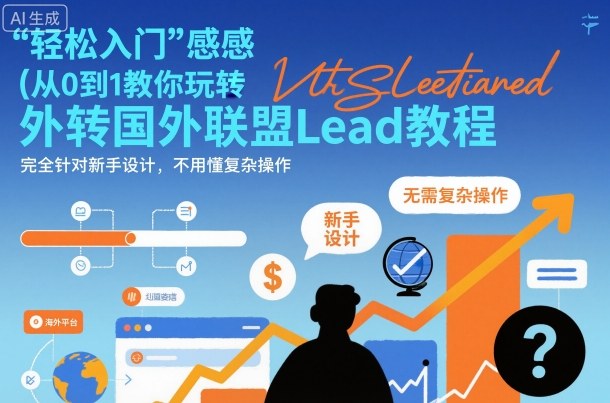 国外联盟賺美刀项目，从0到1教你玩转国外联盟Lead教程，纯新手可操作性100%-校睿铺
