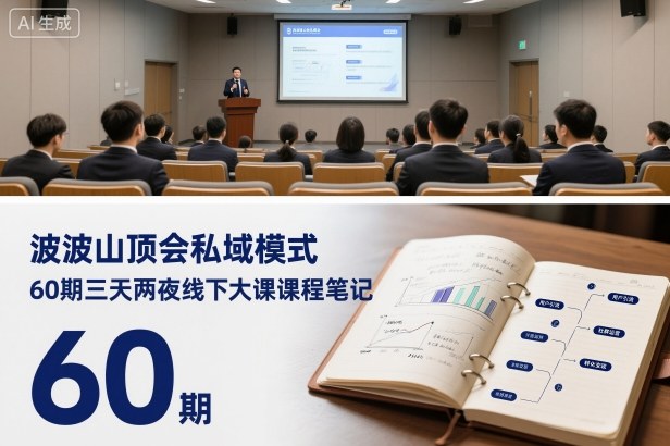 波波山顶会私域模式60期三天两夜线下大课课程笔记(文档)-校睿铺