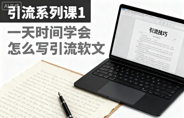 引流系列课1，一天时间学会怎么写引流软文-校睿铺