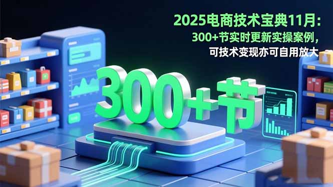 2025电商技术宝典11月：200+节实时更新实操案例，可技术变现亦可自用放大-校睿铺
