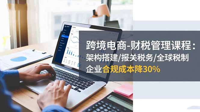 跨境电商-财税管理课程：架构搭建/报关税务/全球税制，企业合规成本降30%-校睿铺