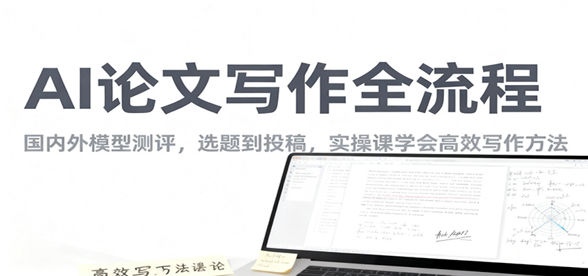AI论文写作全流程，国内外模型测评，选题到投稿，实操课学高效写作方法-校睿铺
