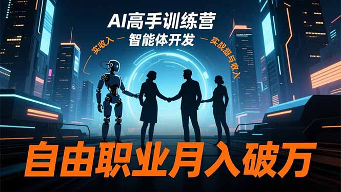 AI高手训练营3.0，ChatGPT，Midjourney，智能体开发，自由职业月入破万-校睿铺