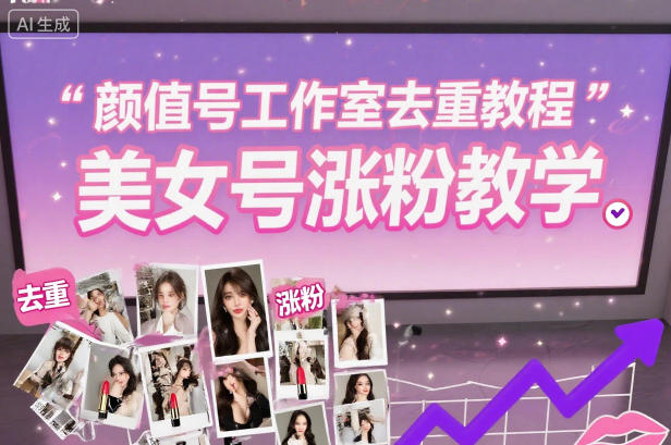 颜值号工作室去重教程，美女号涨粉教学-校睿铺