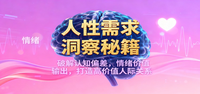 人性需求洞察秘籍，破解认知偏差，情绪价值输出，打造高价值人际关系-校睿铺